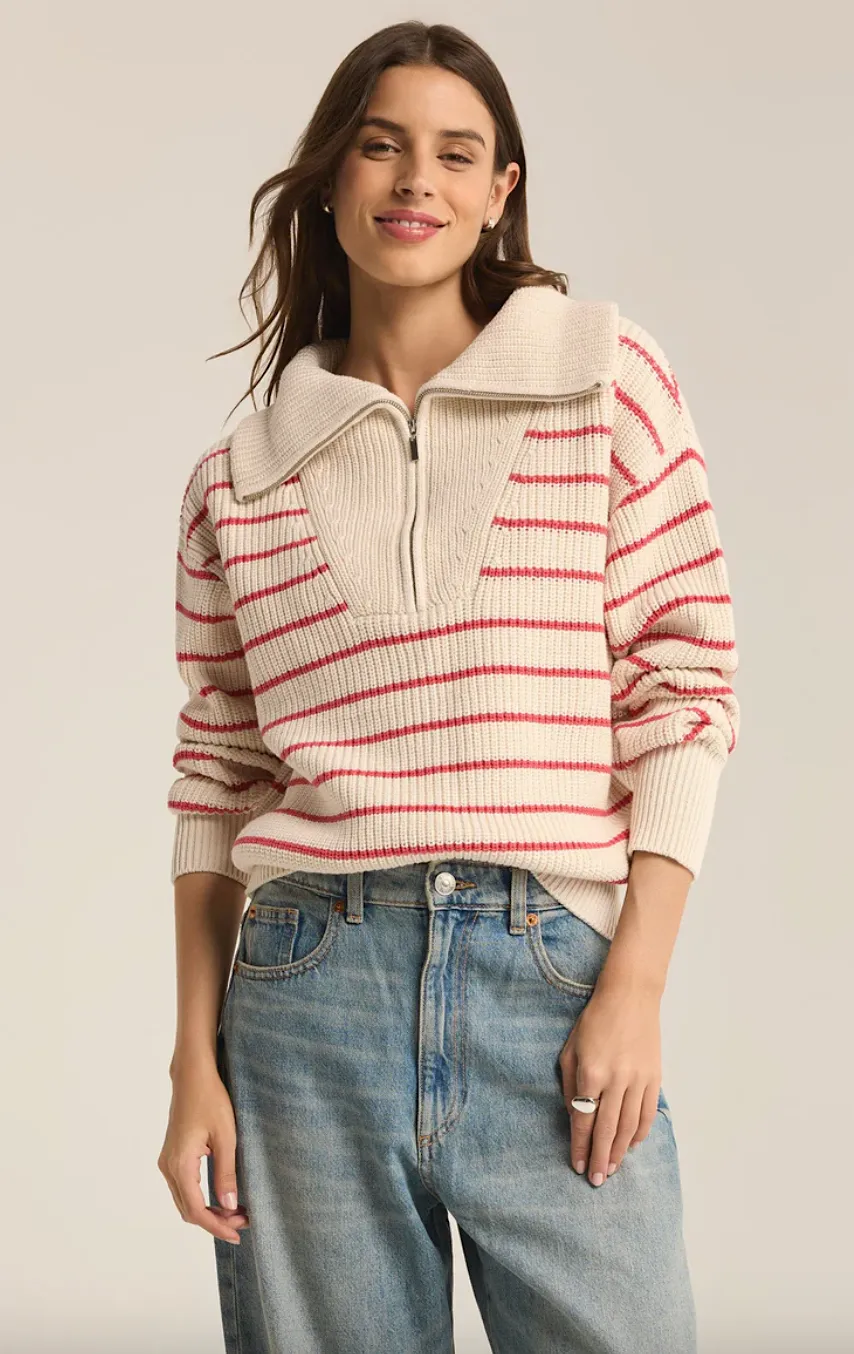villa half zip sweater