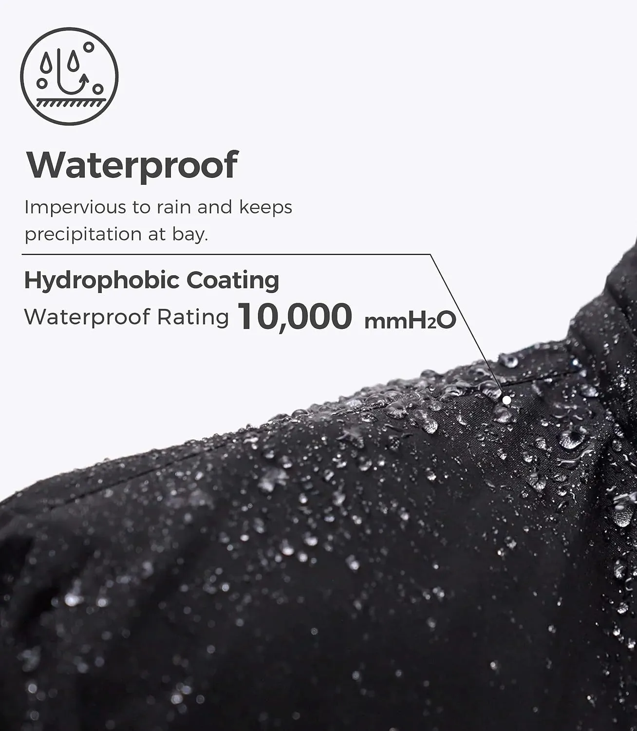 wantdo Men's Mountain Waterproof Ski Jacket Windproof Rain Jacket Winter Warm Hooded Coat