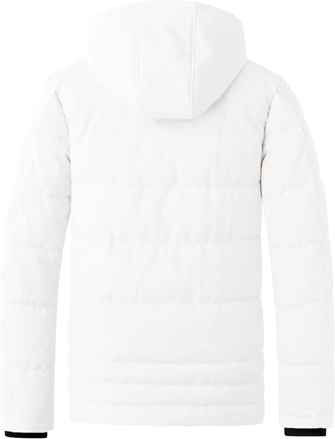wantdo Men's Thicken Puffer Jacket Padded Waterproof Warm Winter Coat with Hood