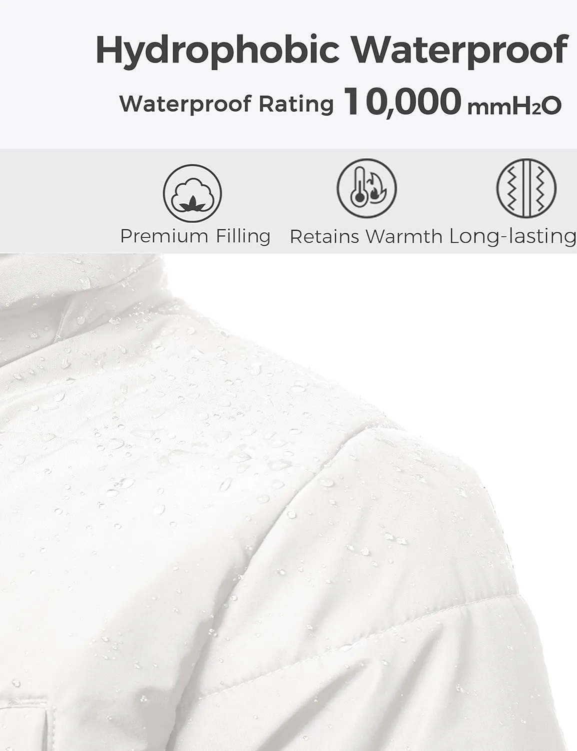 wantdo Men's Thicken Puffer Jacket Padded Waterproof Warm Winter Coat with Hood