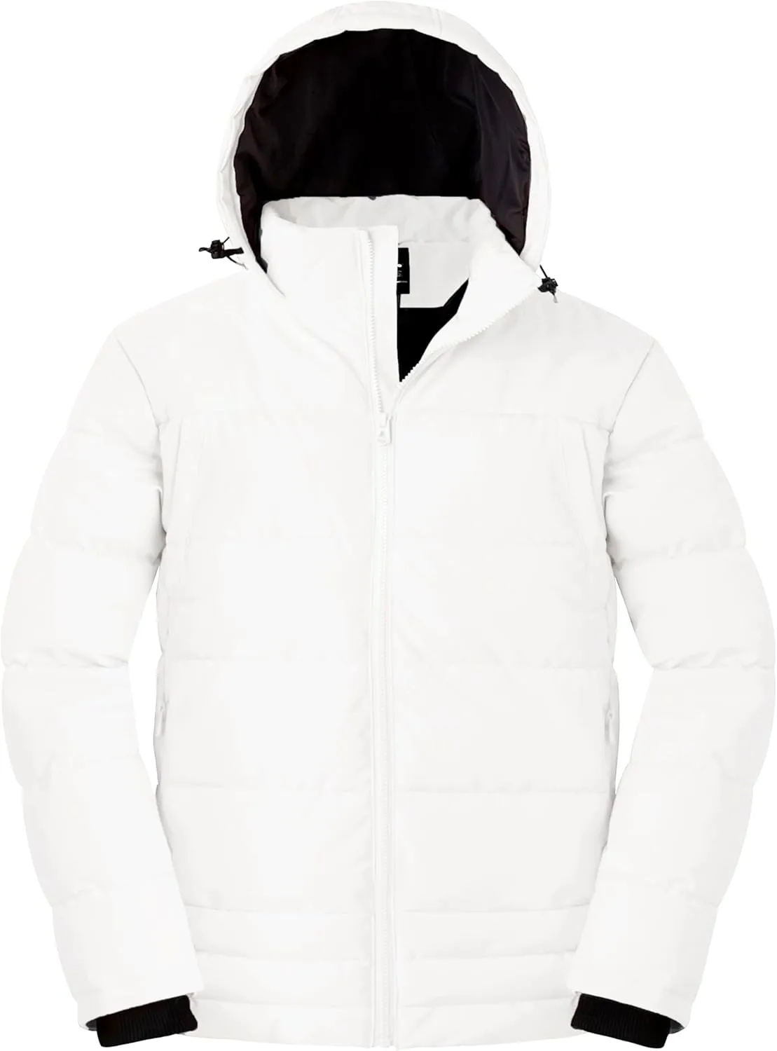 wantdo Men's Thicken Puffer Jacket Padded Waterproof Warm Winter Coat with Hood
