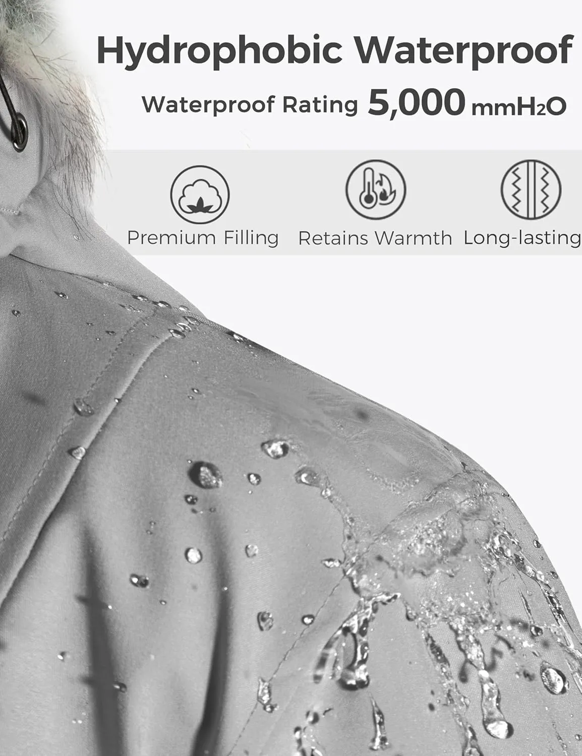 wantdo Women's Plus Size Winter Coat Warm Long Puffer Coat Thicken Parka Jacket with Hood