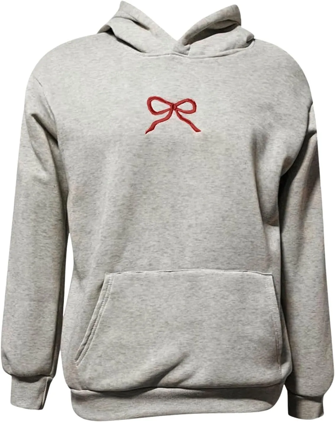 Womens Bow Hoodies Oversized Sweatshirts Fleece Long Sleeve Comfy Casual Lightweight Tunic Basic Pullover Tops with Pockets