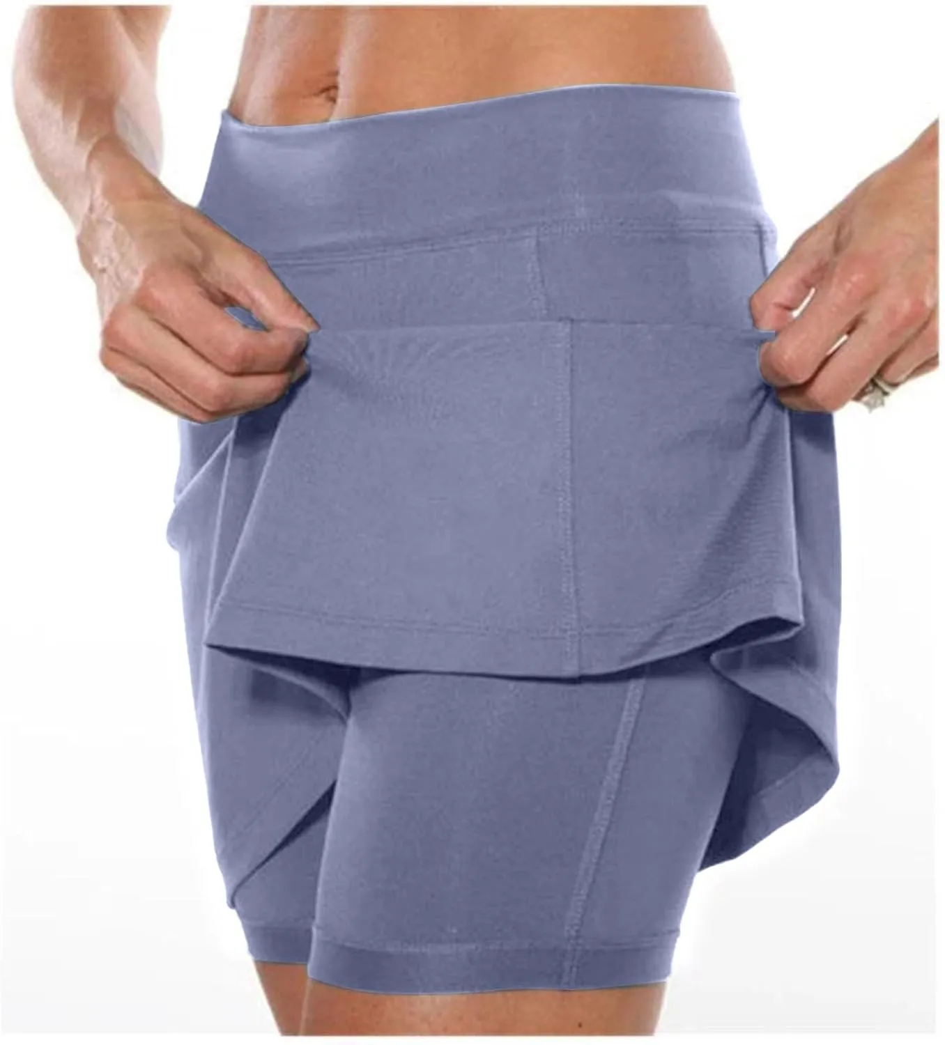Womens Tennis Skirt with Shorts High Waisted Athletic Golf Shorts Trendy Flowy Workout Golf Skorts Mini Skirts