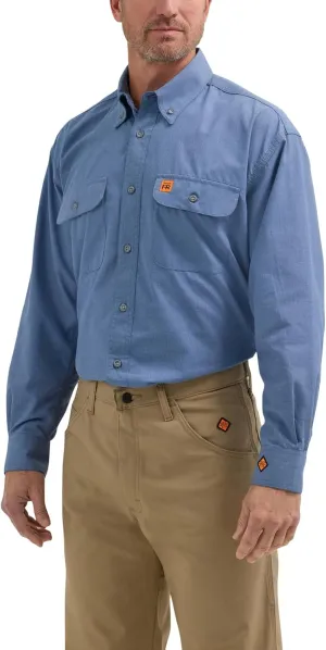 Wrangler Men's Riggs Workwear Flame Resistant Two Pocket Work Shirt