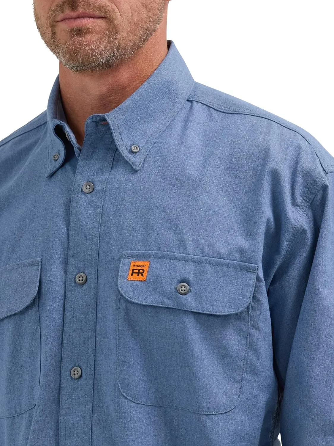 Wrangler Men's Riggs Workwear Flame Resistant Two Pocket Work Shirt