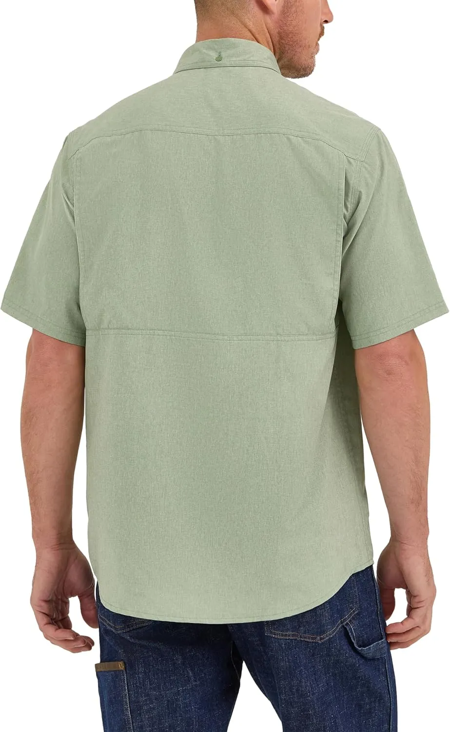 Wrangler Men's Short-Sleeve Vented Button-Down Work Shirt
