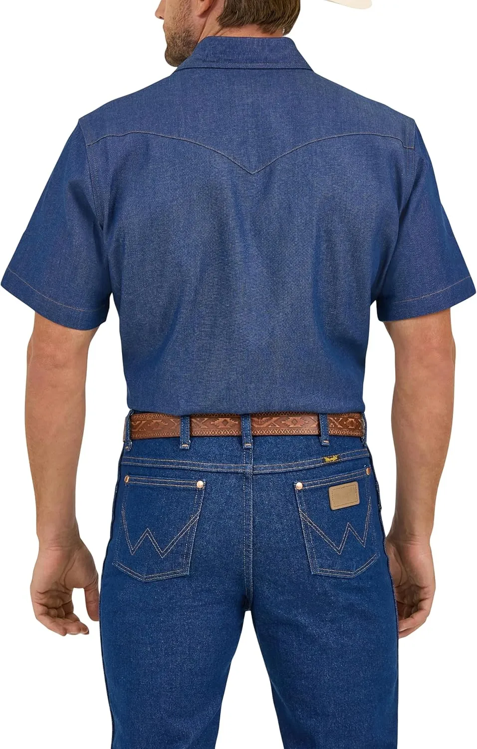 Wrangler Men's Snap Short Sleeve Western Snap Plaid Shirt