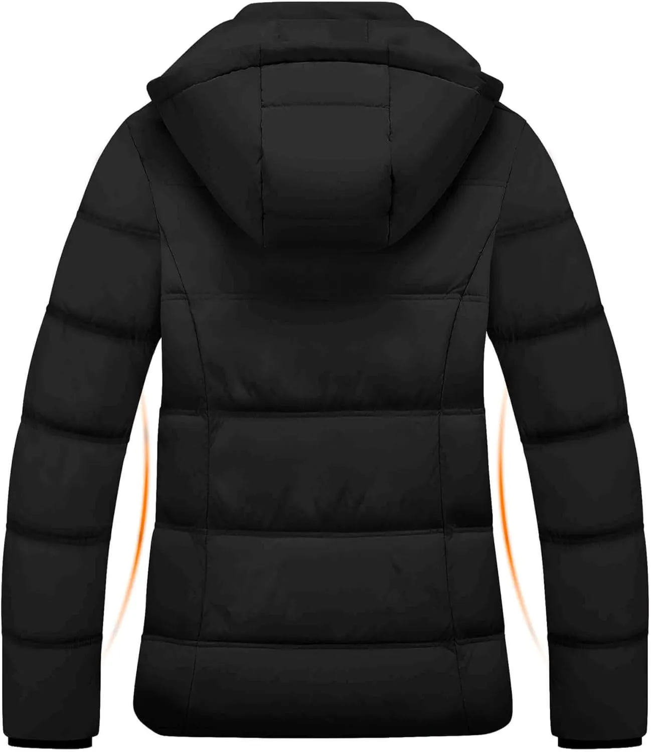 WULFUL Women's Winter Coats Lightweight Warm Thicken Puffer Jacket Waterproof Quilted Winter Jacket with Removable Hood