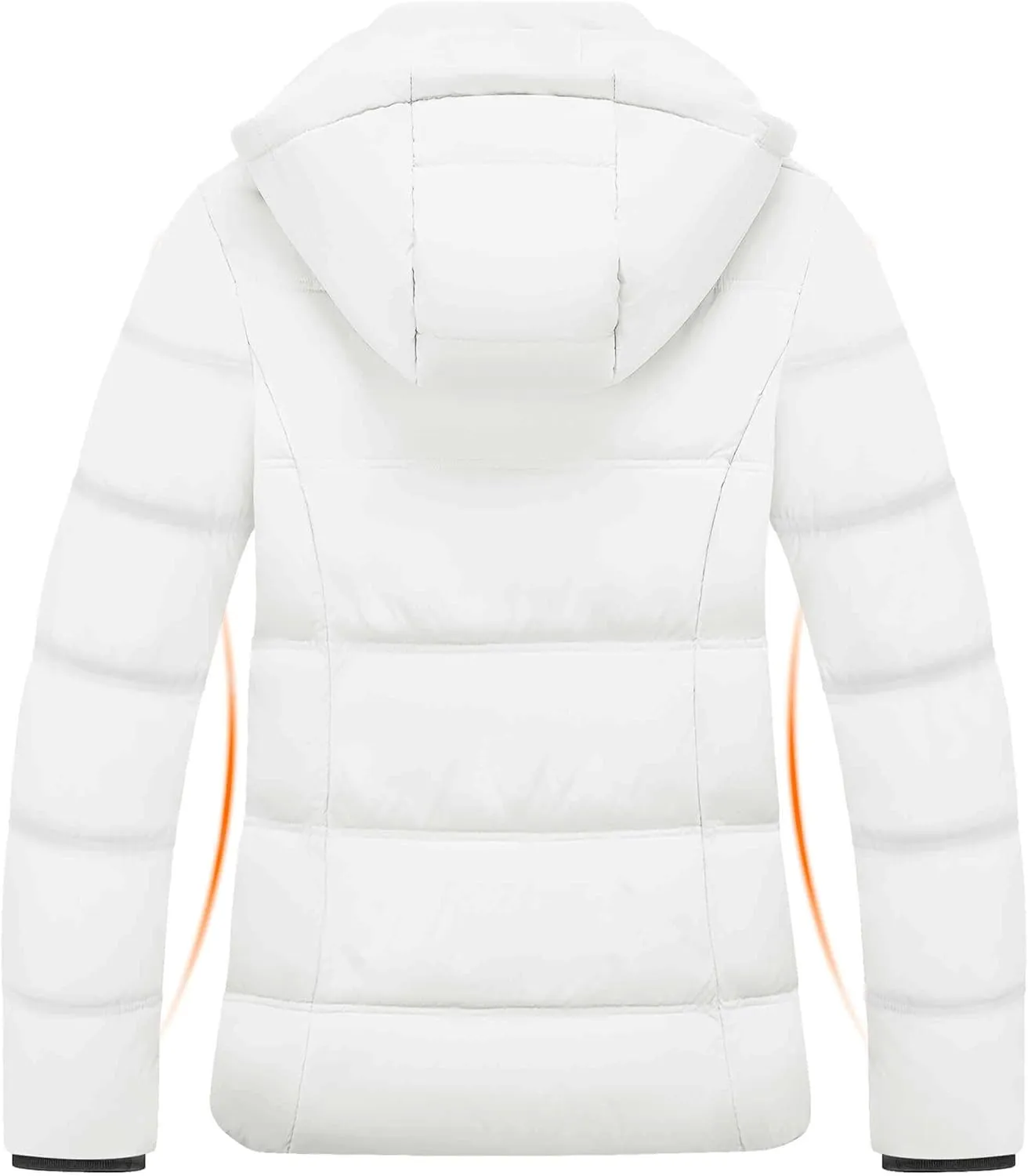 WULFUL Women's Winter Coats Lightweight Warm Thicken Puffer Jacket Waterproof Quilted Winter Jacket with Removable Hood