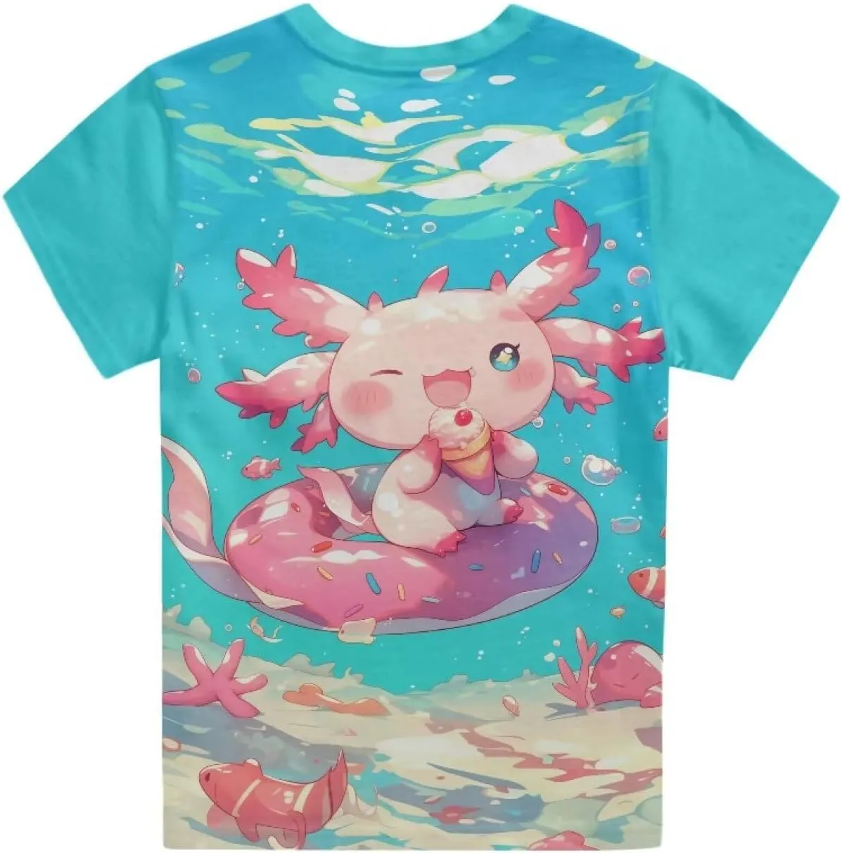 Xhuibop Kids Tshirts Girls Boys 3-16 Years Summer Clothes for Teens Loose Fitting Tops