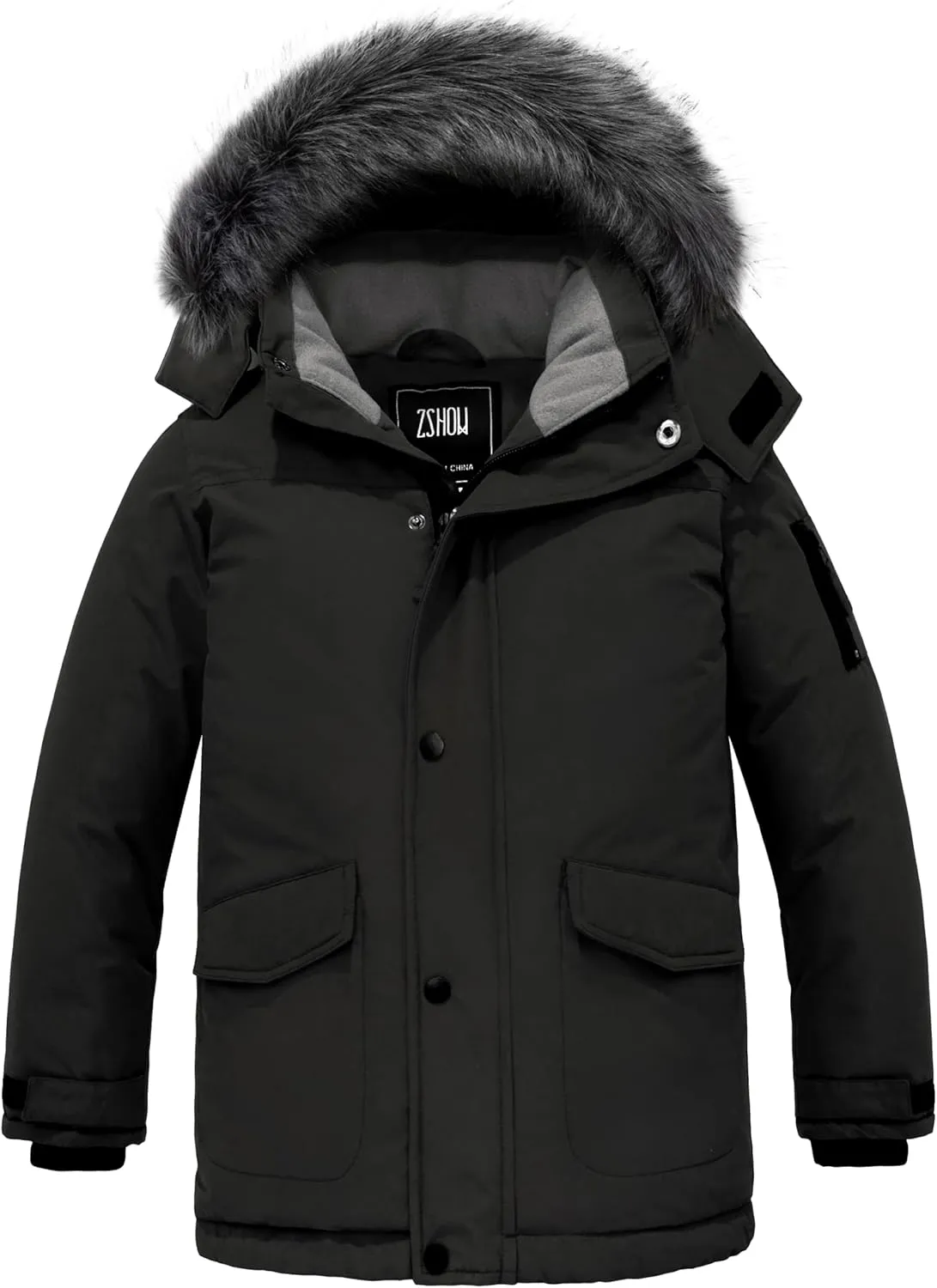 ZSHOW Boys' Warm Winter Coat Waterproof Parka Hooded Puffer Jacket