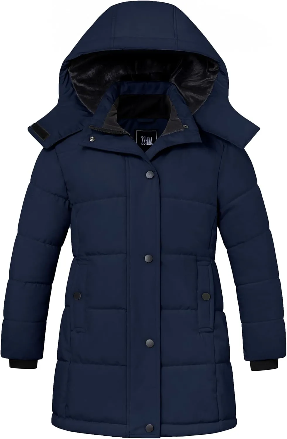 ZSHOW Girl's Winter Coats Hooded Outerwear Puffer Jacket Waterproof Warm Long Parka
