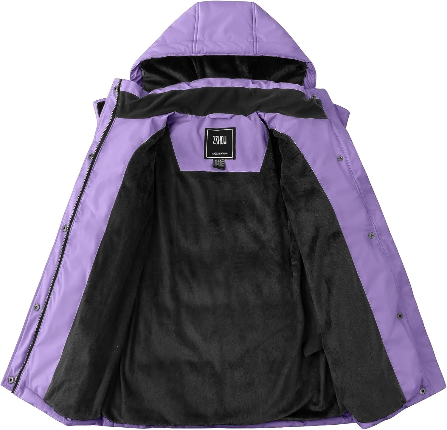 ZSHOW Girl's Winter Coats Hooded Outerwear Puffer Jacket Waterproof Warm Long Parka