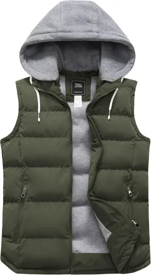 ZSHOW Women's Outerwear Vest Hooded Puffer Vest Padded Winter Vest Jacket